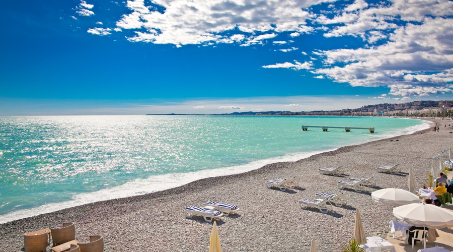 Beach in Nice, France